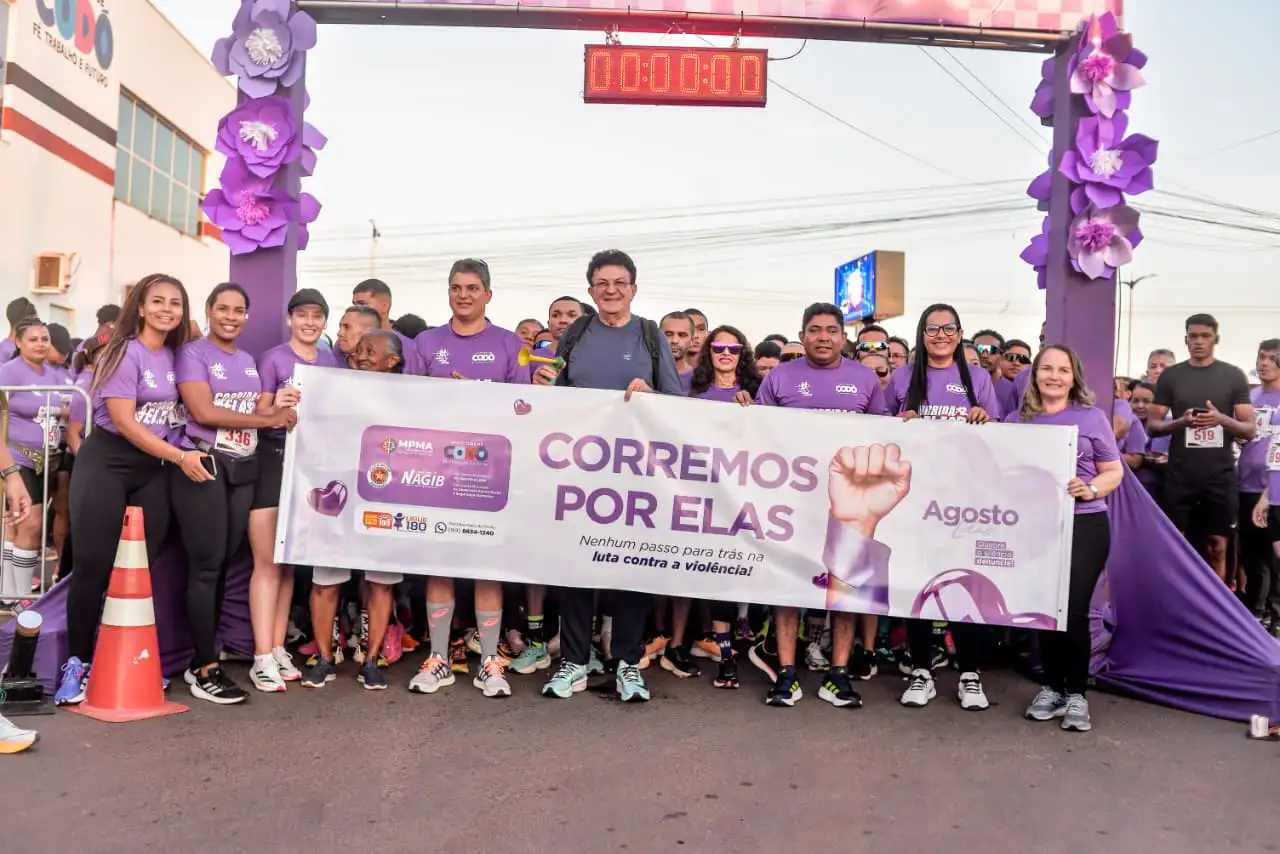 Galeria de imagens - Foto 1 da notícia: 1ª Corrida Por Elas marcou o encerramento do Agosto Lilás com emoção, superação e compromisso social em Codó