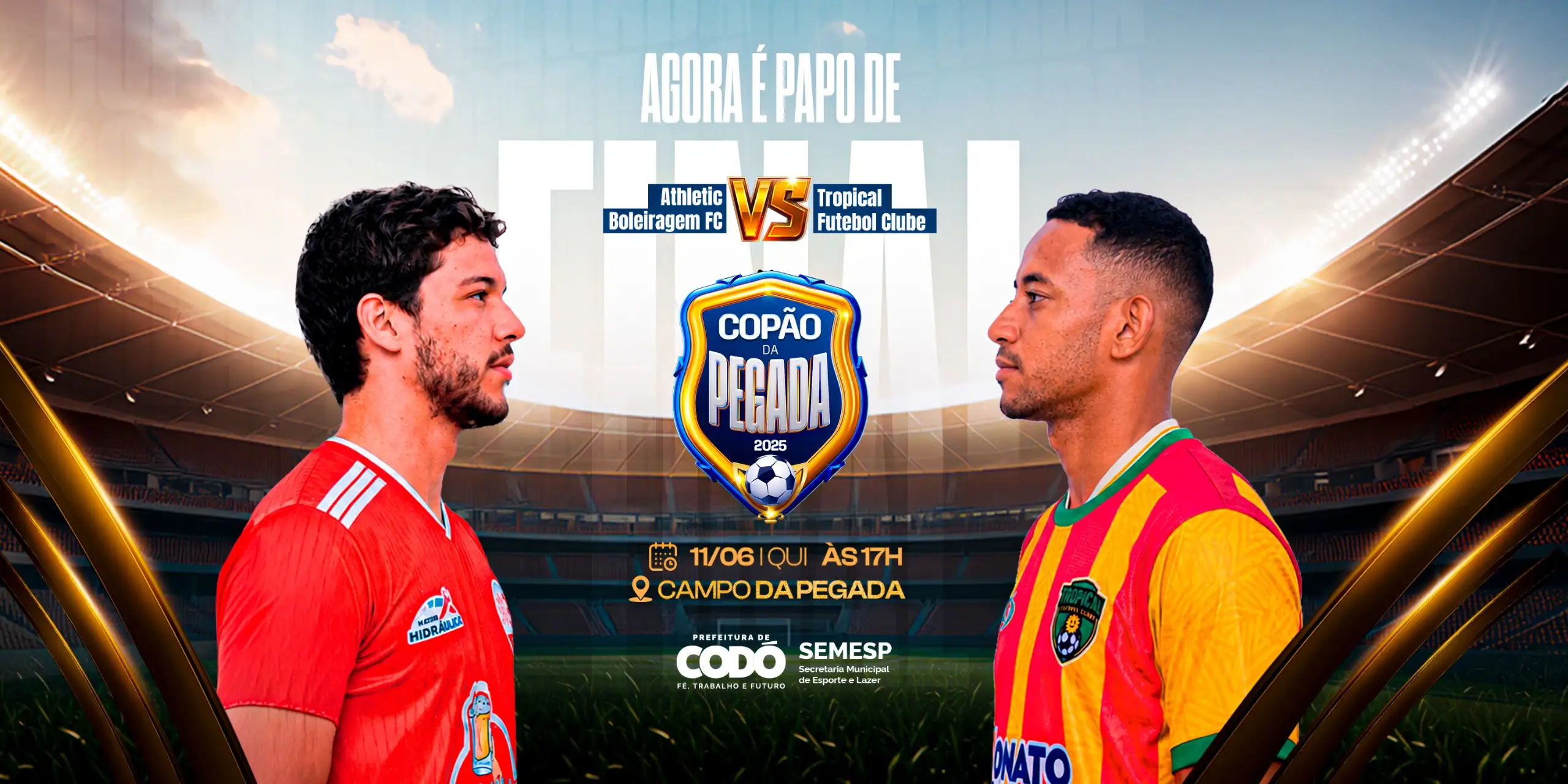 Grande final do Copão da Pegada acontece nesta quinta-feira (11) e promete emoção no Campo da Pegada