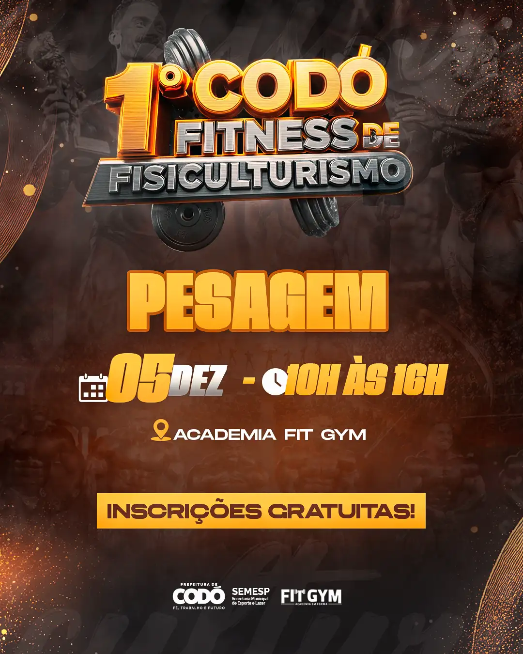 Foto 1 – Vem aí o “1º Codó Fitness de Fisiculturismo” com inscrições gratuitas
