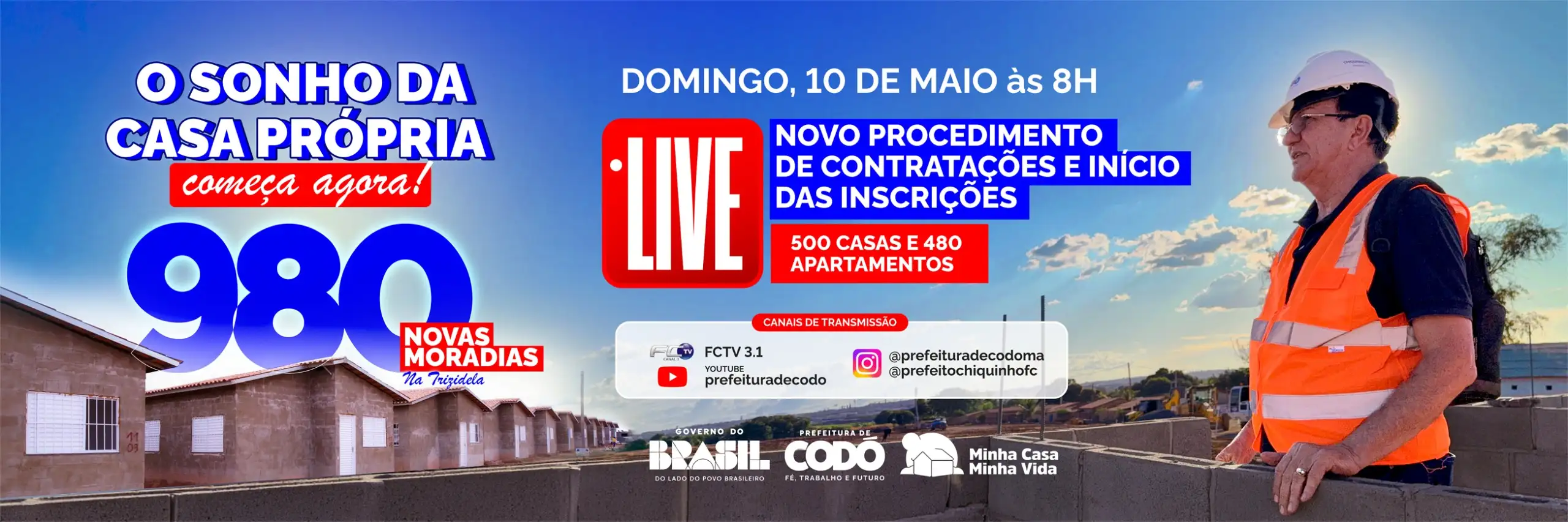 Prefeitura de Codó apresenta neste domingo (10) detalhes das inscrições para novas moradias do Minha Casa, Minha Vida