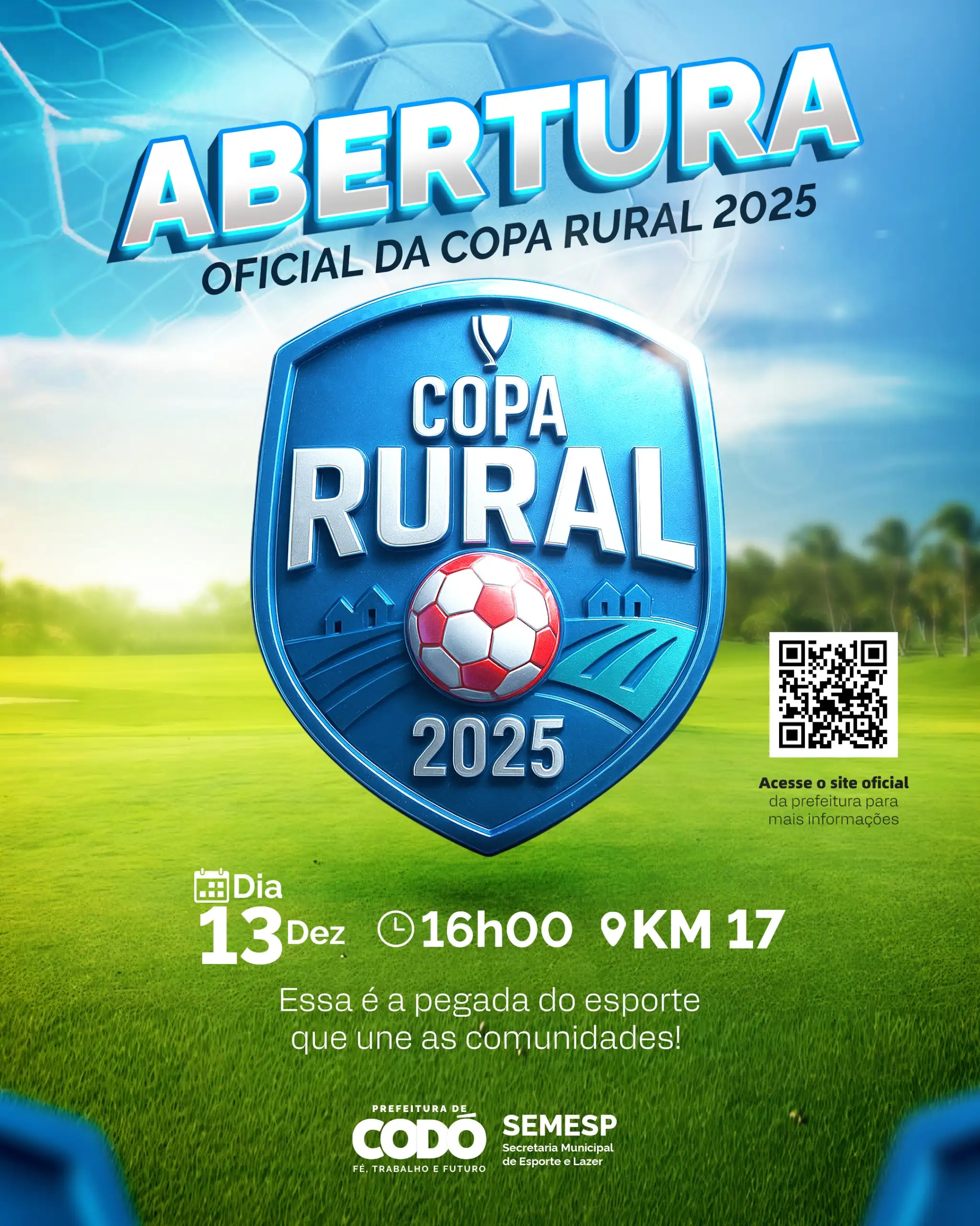 Galeria de imagens - Foto 1 da notícia: Prefeitura de Codó promove Copa Rural 2025 valorizando o “Homem do Campo” e o futebol comunitário interiorano