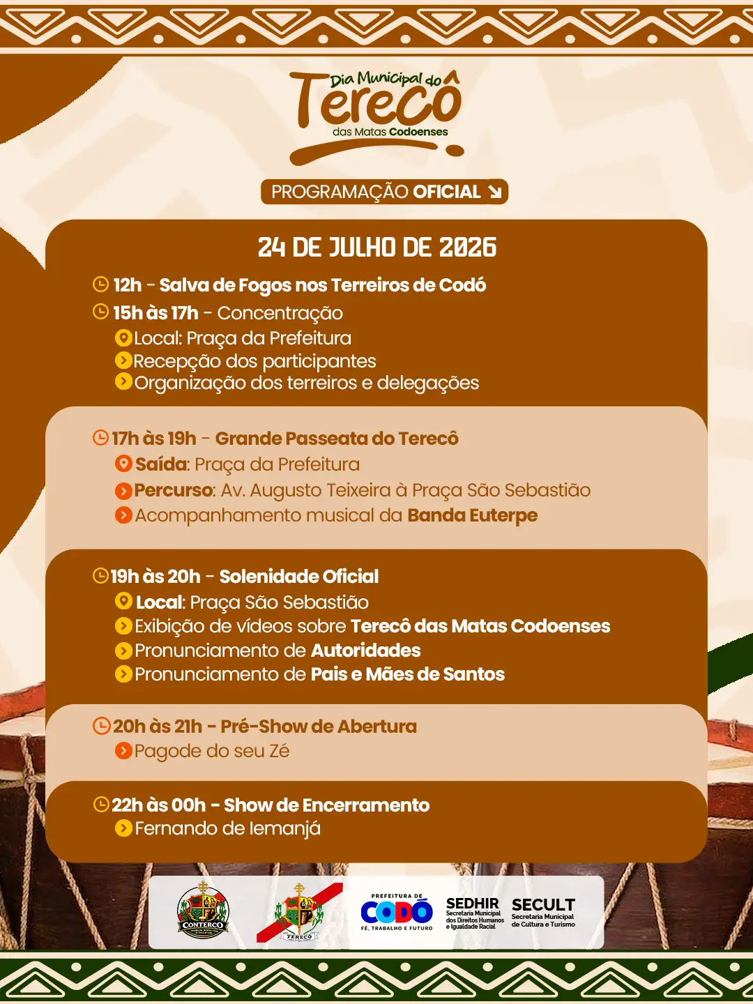 Foto 2 – Codó celebra o Dia Municipal do Terecô das Matas Codoenses com programação especial nesta sexta-feira (24)