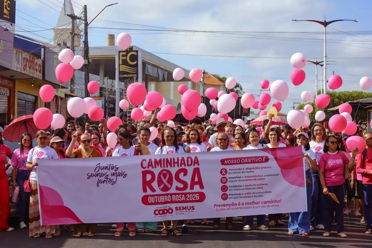 Caminhada Rosa reúne mulheres em Codó e reforça a importância da prevenção ao câncer de mama
