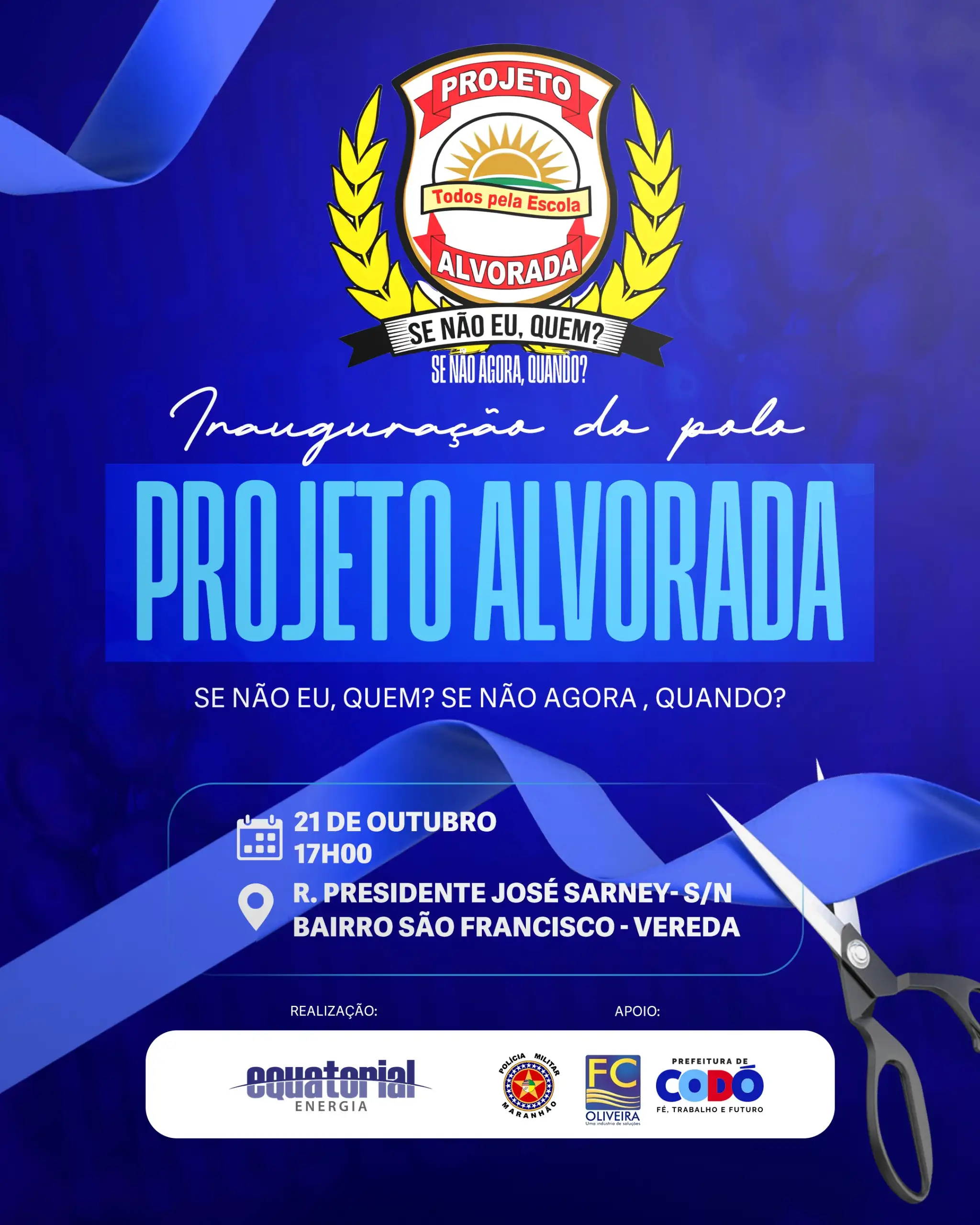 Prefeitura de Codó realizará lançamento do Projeto Alvorada e reinauguração do CEU nesta terça (21)