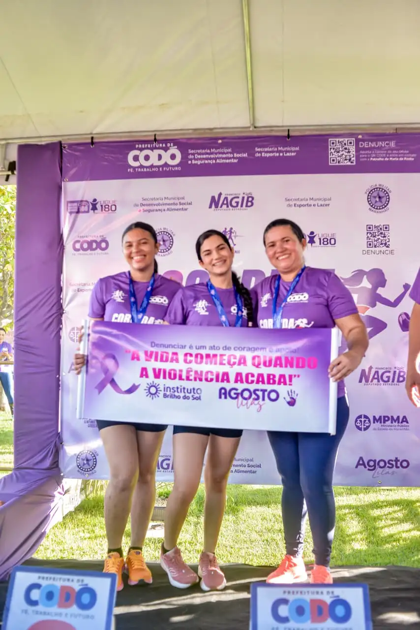 Galeria de imagens - Foto 6 da notícia: 1ª Corrida Por Elas marcou o encerramento do Agosto Lilás com emoção, superação e compromisso social em Codó