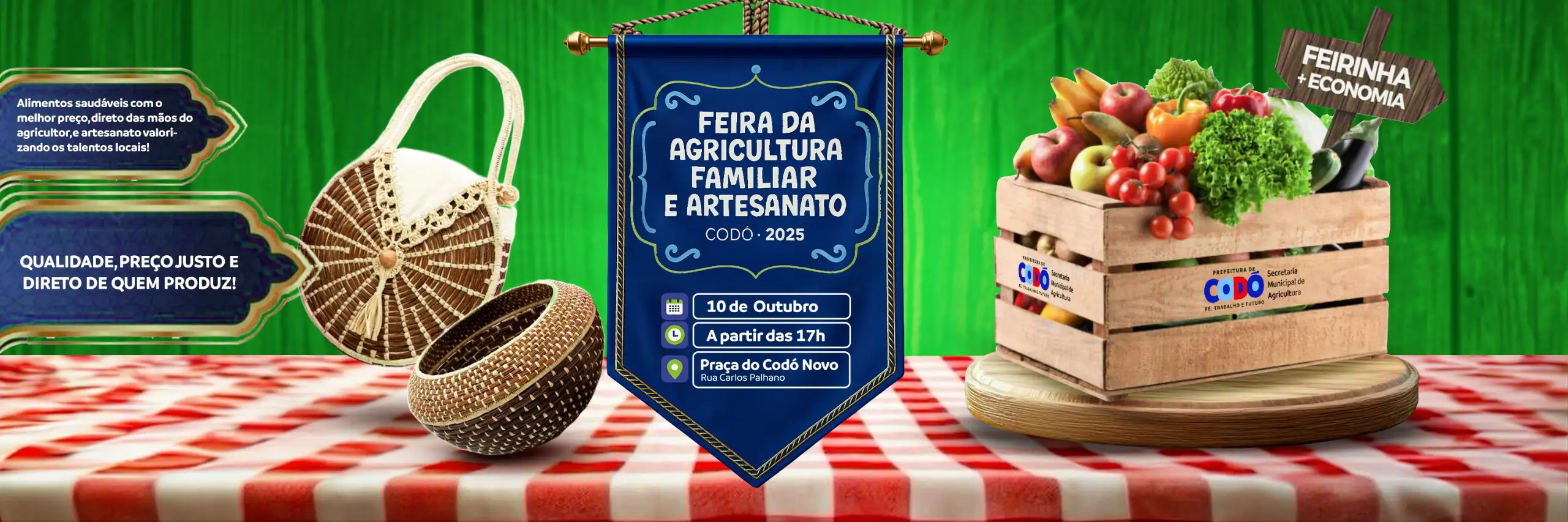 5ª Edição da Feira da Agricultura Familiar e Artesanato de Codó será realizada nesta sexta (10)
