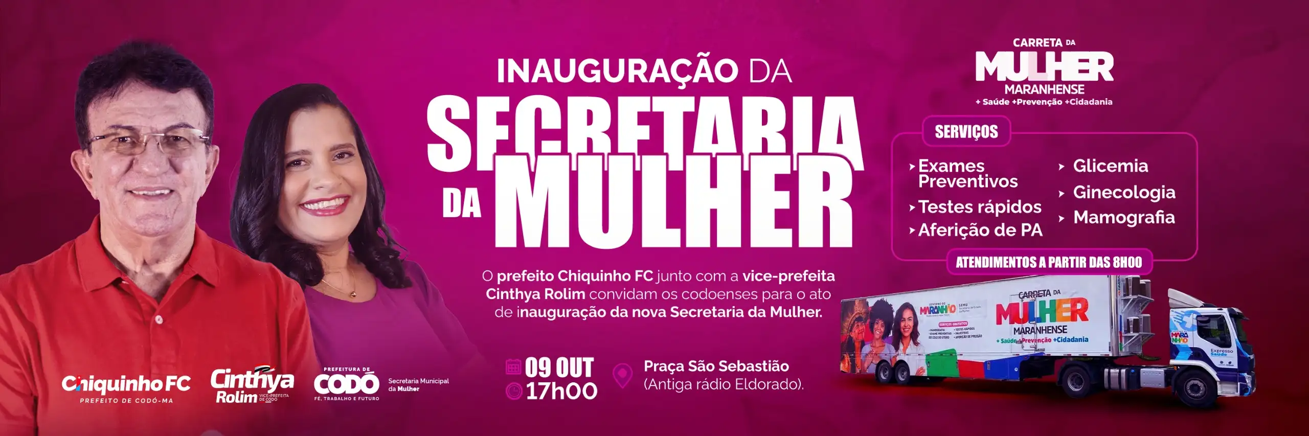 Foto 1 – Prefeitura de Codó realizará inauguração da primeira Secretaria da Mulher do município nesta quinta (09)