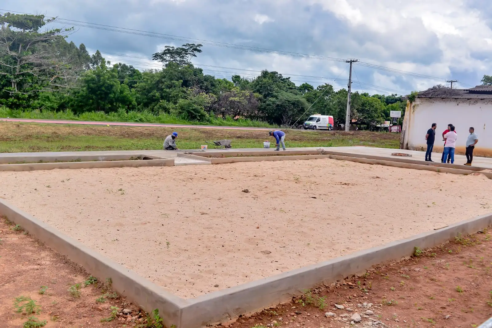 Galeria de imagens - Foto 2 da notícia: Obra do Centro Esportivo do Povoado Saco avança e já alcança 30% de execução em Codó