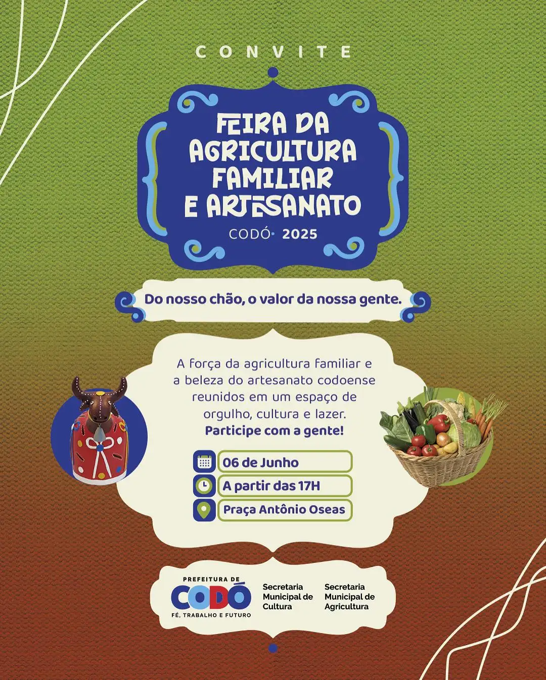 Foto 1 – 1ª Feira da Agricultura Familiar e Artesanato incentiva a produção local e valorização do artesanato codoense