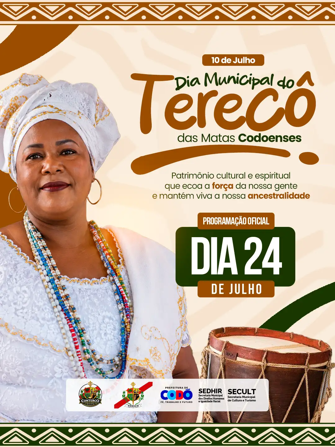 Codó celebra o Dia Municipal do Terecô das Matas Codoenses com programação especial nesta sexta-feira (24)