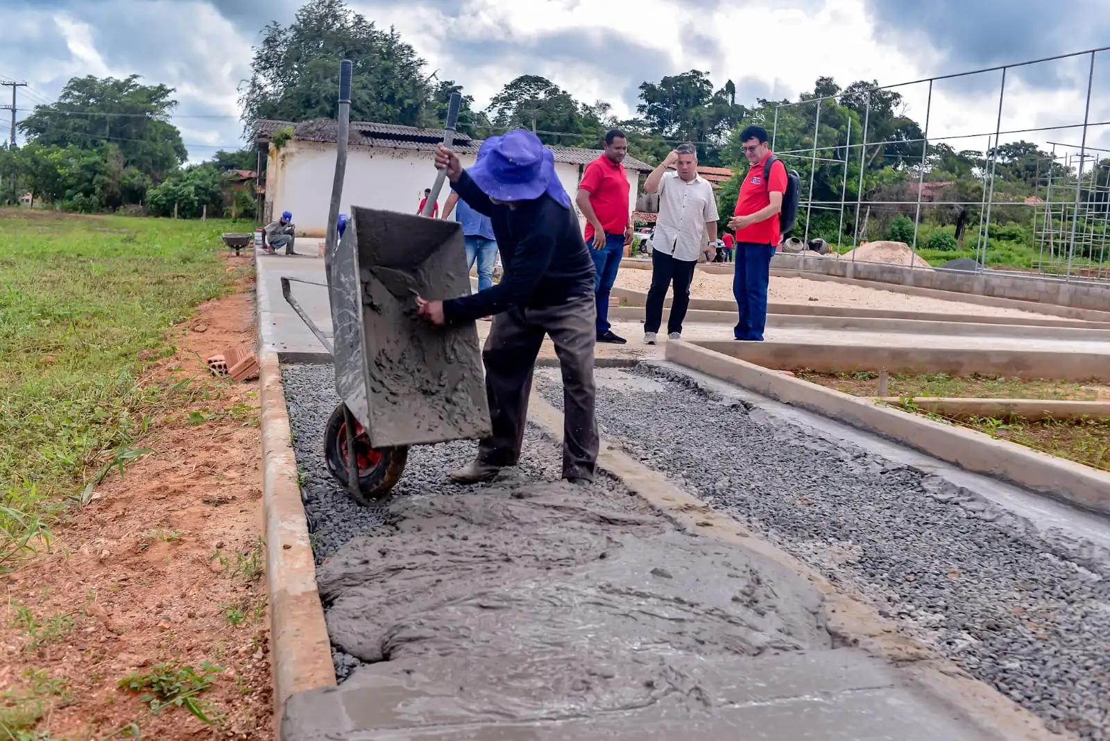 Obra do Centro Esportivo do Povoado Saco avança e já alcança 30% de execução em Codó