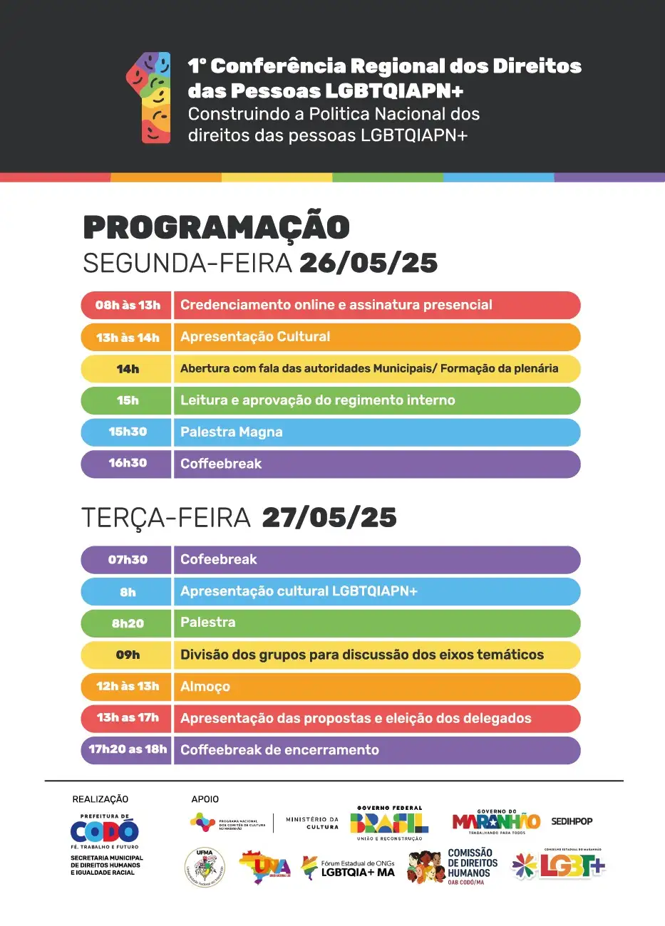 Foto 1 – Prefeitura de Codó promove Primeira Conferência Regional dos Direitos das Pessoas LGBTQIAPN+