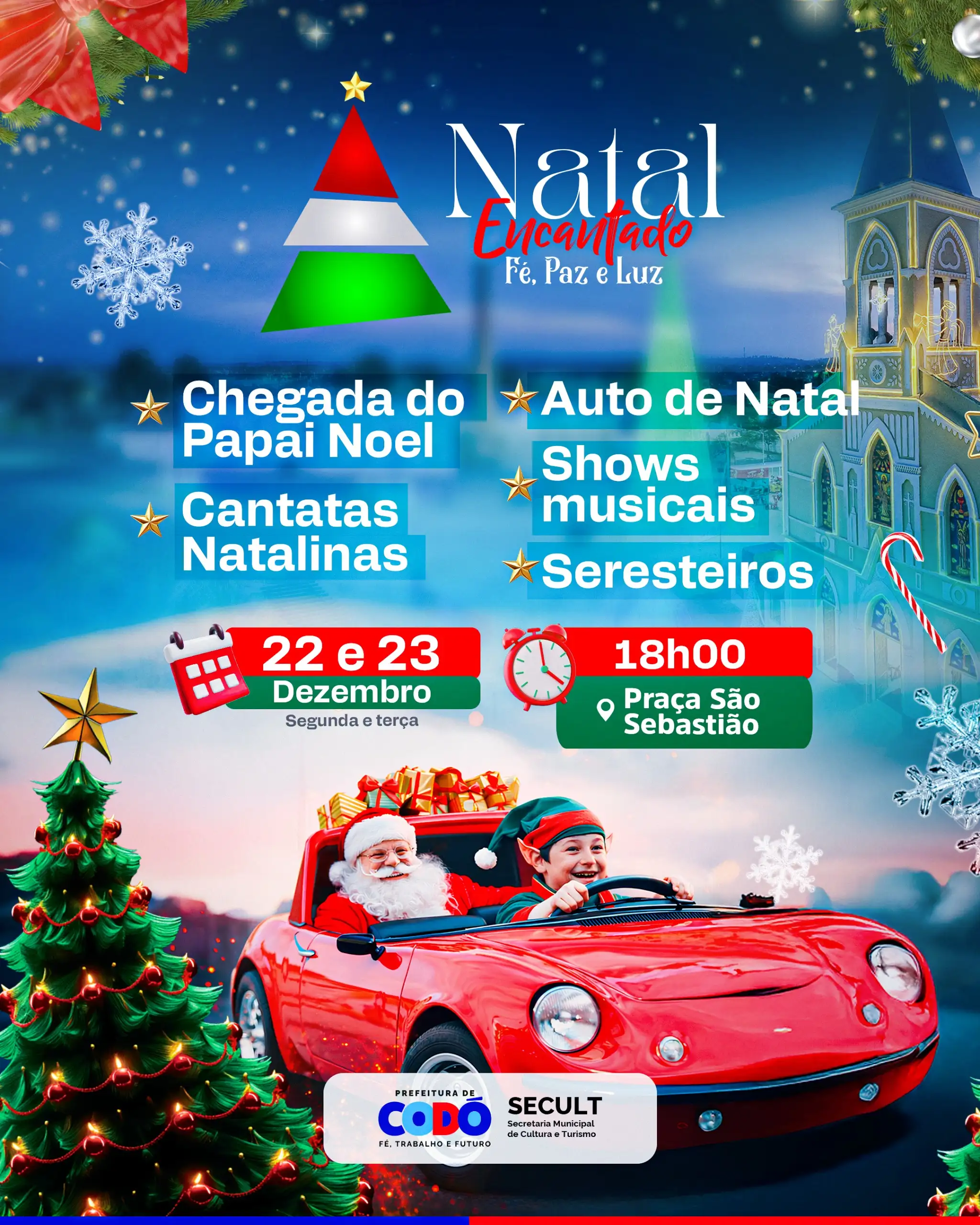 Foto 1 – Natal Encantado em Codó: Prefeitura anuncia programação especial com chegada do Papai Noel