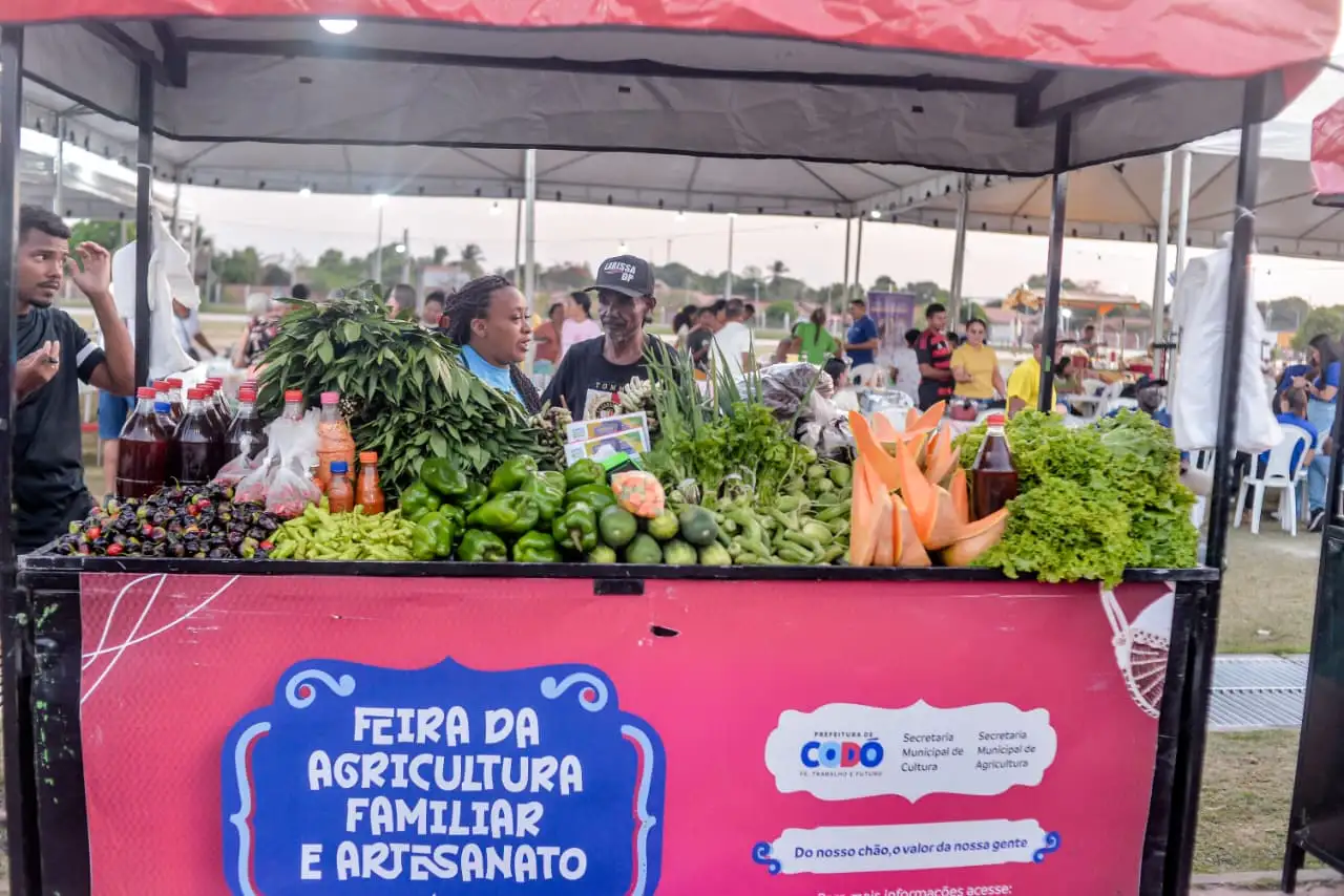 Galeria de imagens - Foto 1 da notícia: 4ª edição da Feirinha da Agricultura Familiar reúne produtores rurais e artesãos movimentando economia e cultura em Codó