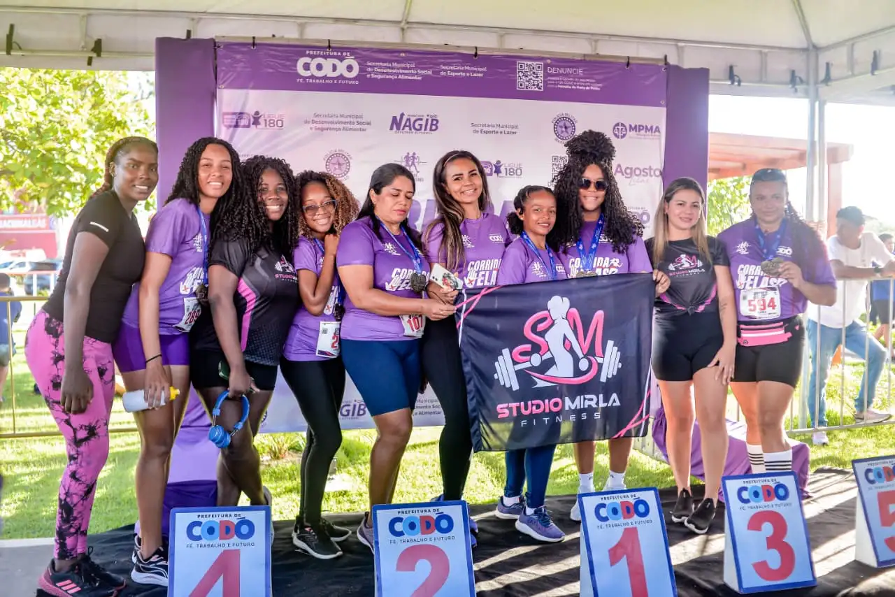 Galeria de imagens - Foto 7 da notícia: 1ª Corrida Por Elas marcou o encerramento do Agosto Lilás com emoção, superação e compromisso social em Codó