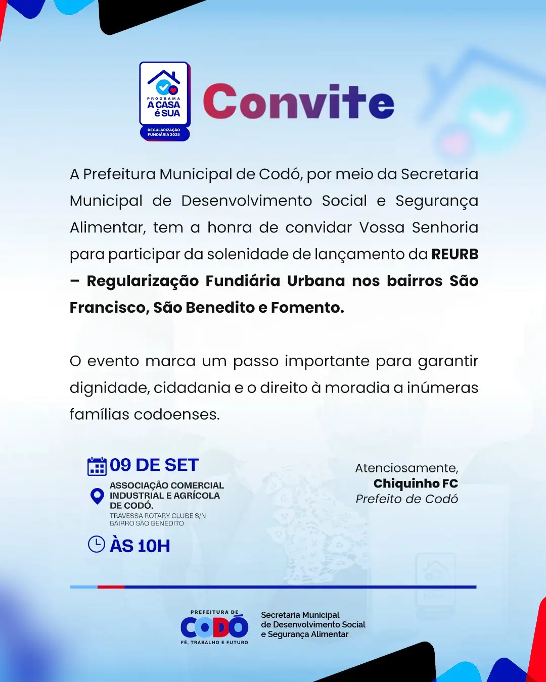 Foto 2 – Prefeitura de Codó lançará programa de Regularização Fundiária Urbana em três bairros da cidade