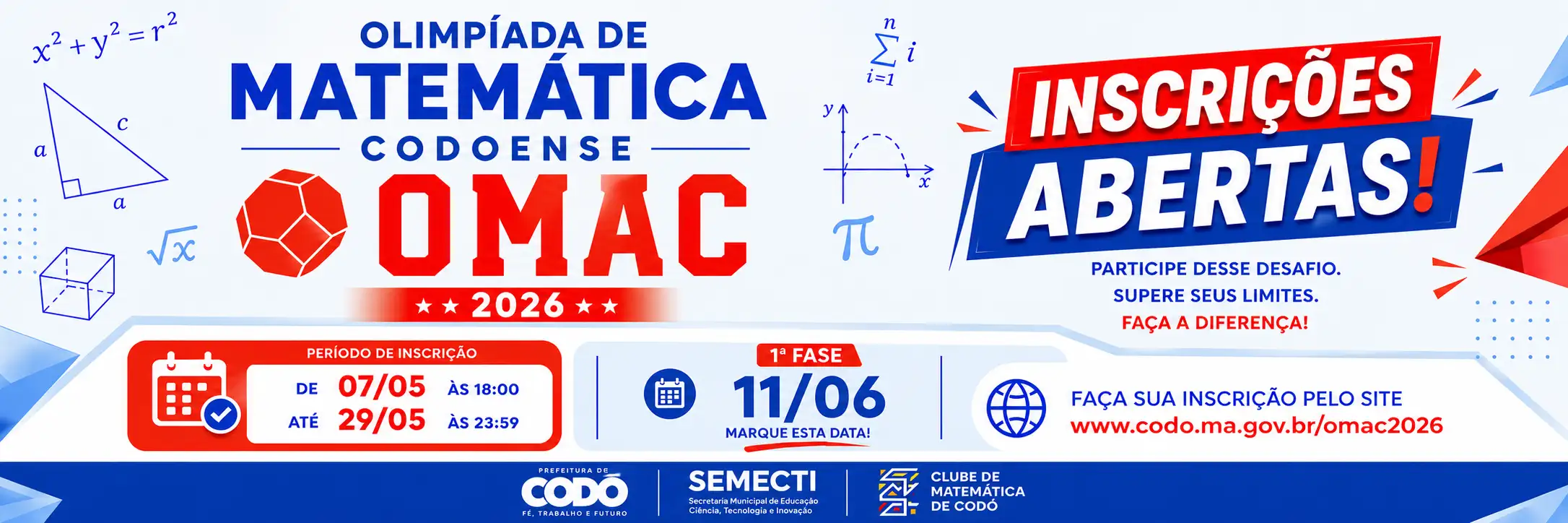 Foto 1 – Prefeitura de Codó abre inscrições para a OMAC 2026