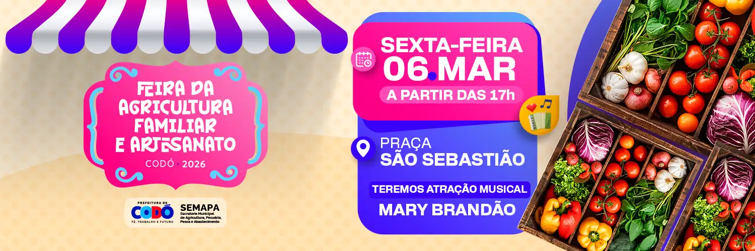 Prefeitura de Codó realiza 7ª edição da Feira da Agricultura Familiar e Artesanato na Praça São Sebastião