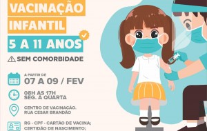 Campanha de  Vacinação contra Covid para crianças de 5 a 11 anos sem comorbidades, vai iniciar nesta segunda-feira em Codó